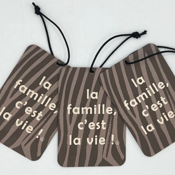 MINI PLAQUE 9X13 CM zebre famille