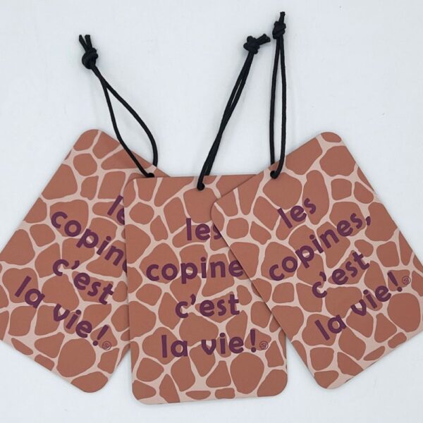 MINI PLAQUE 9X13 CM girafe copine