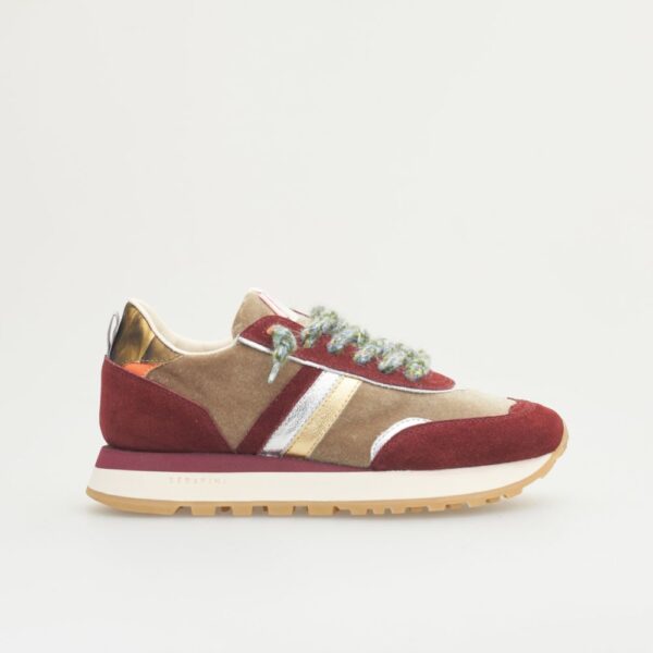 SNEACKERS TORINO - VELVET GREEN BURGUNDY