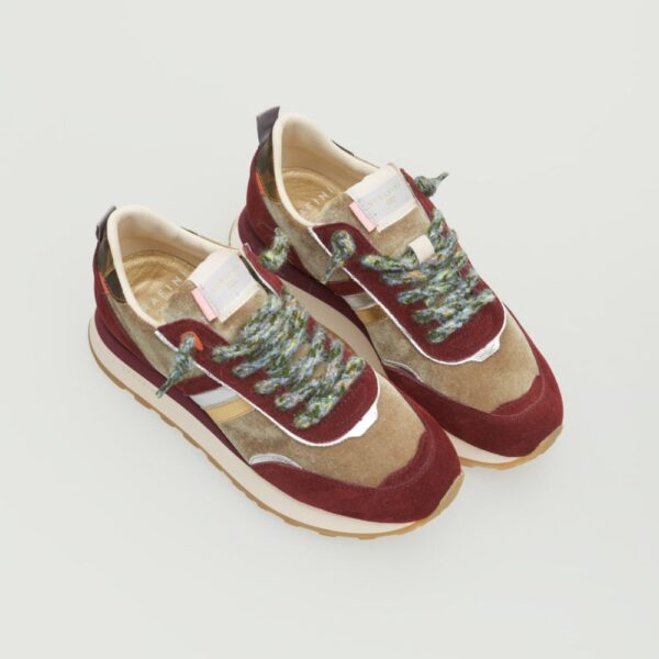 SNEACKERS TORINO - VELVET GREEN BURGUNDY – Image 2
