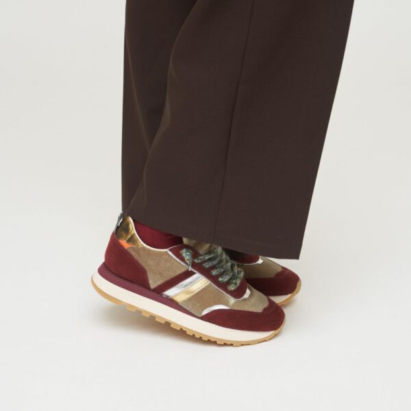 SNEACKERS TORINO - VELVET GREEN BURGUNDY – Image 3