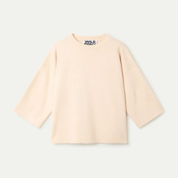 Pull à manches larges blanc – Image 2
