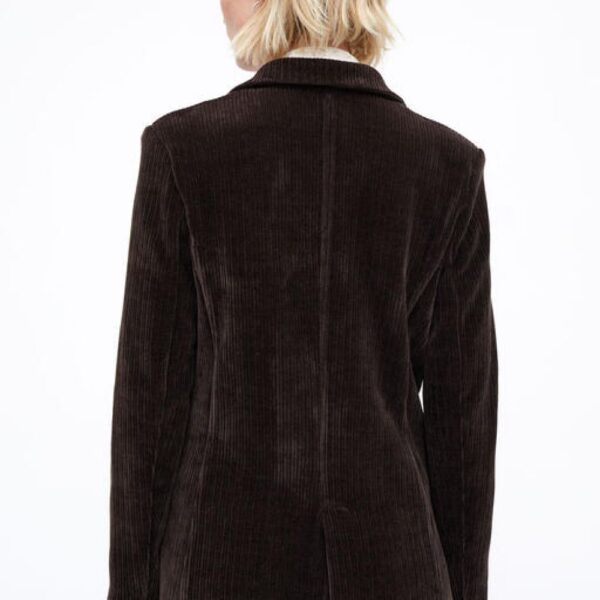 Blazer en velours côtelé chocolat – Image 2