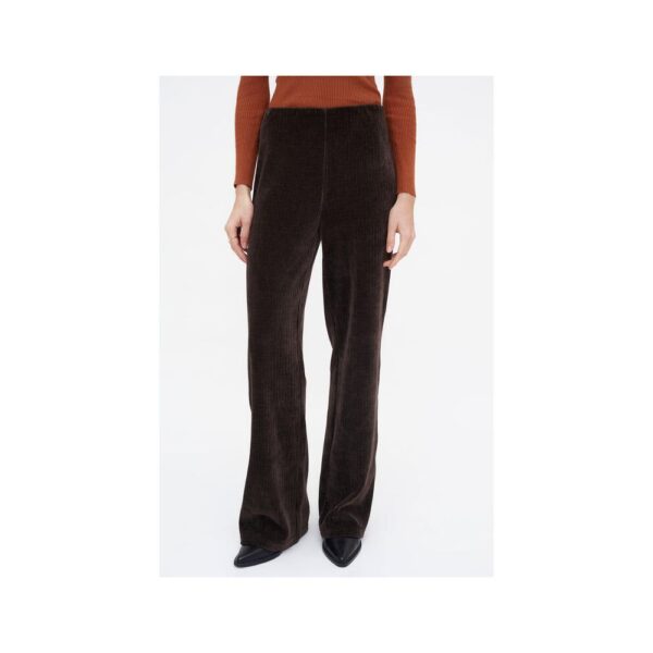 Pantalon en velours côtelé chocolat