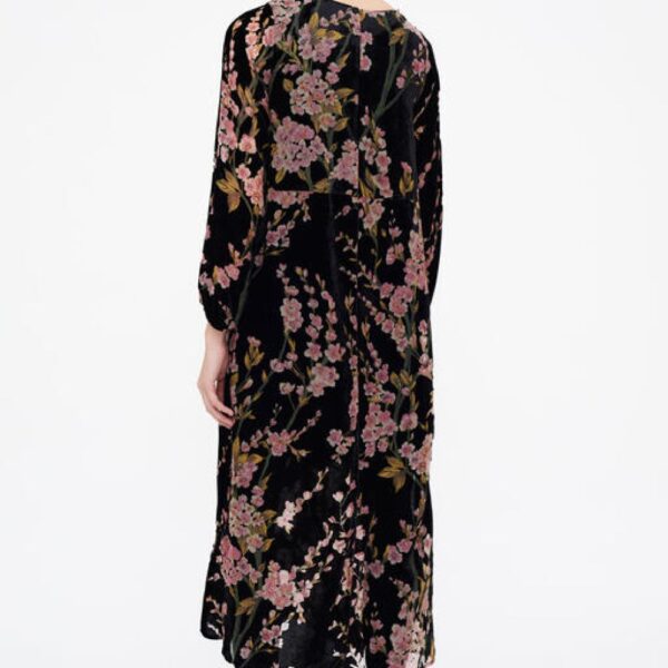 Robe longue en velours imprimé Malva Velvet – Image 2