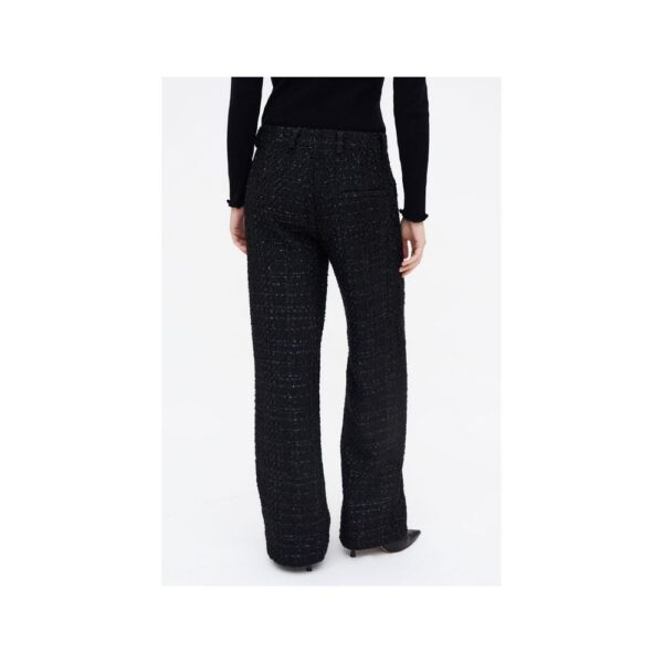Pantalon droit en tweed noir – Image 2