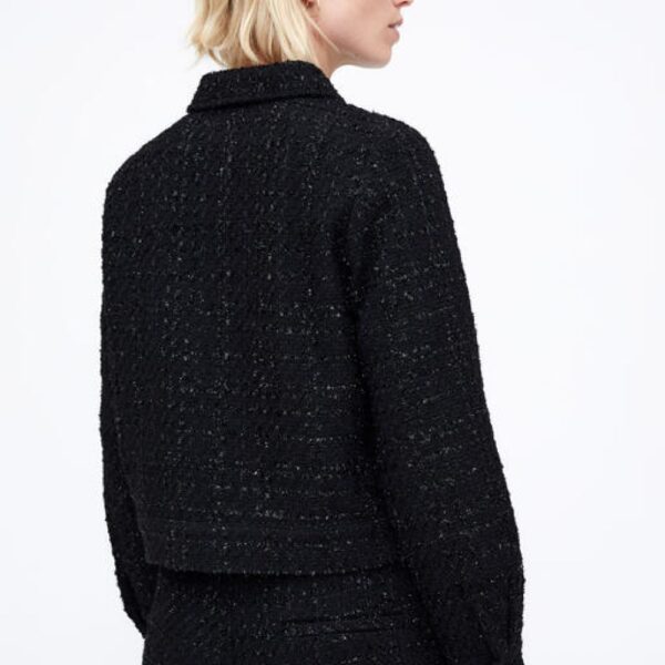 Veste en tweed noir – Image 2