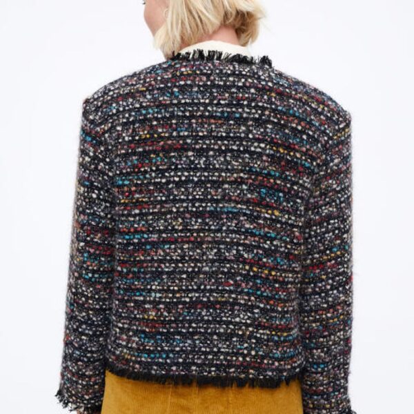 Veste en tweed multicolore – Image 2