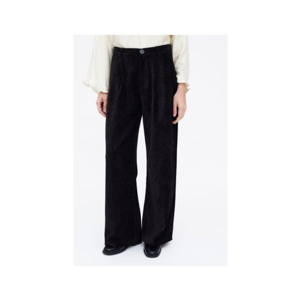 Pantalon noir effet velours