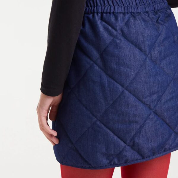 Jupe courte en tissu chambray matelassé – Image 3