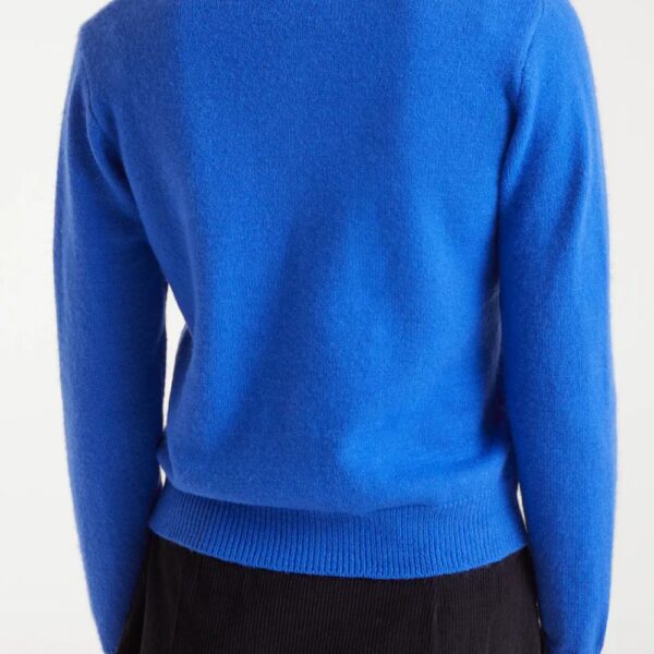 Cardigan en maille bleu – Image 3