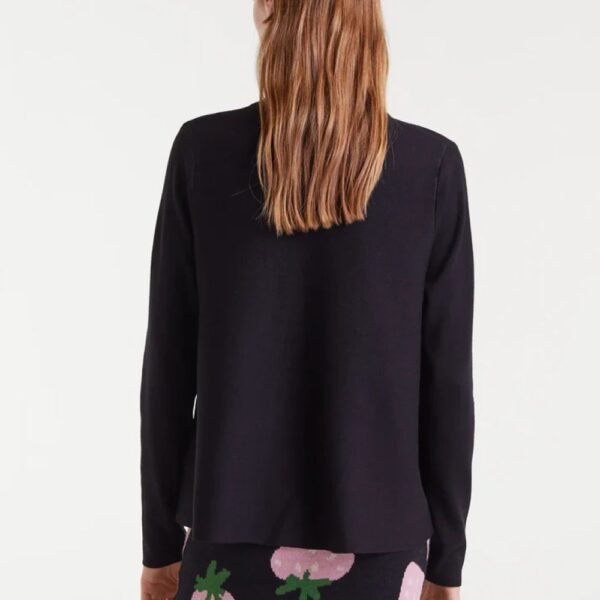 Cardigan noir en maille – Image 3