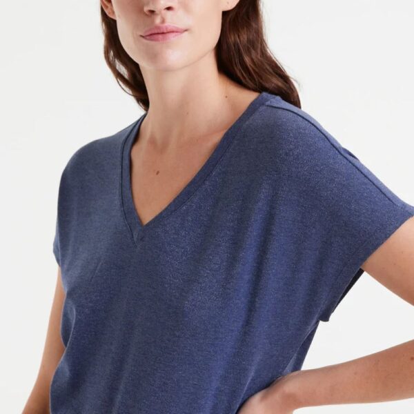T-shirt en jersey lurex bleu marine – Image 2