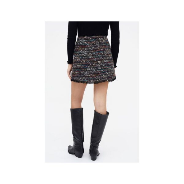 Jupe courte en tweed multicolore – Image 3