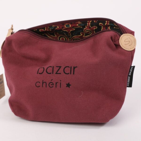 SJ TROUSSE SUZANNE aubergine 18x27CM TOILE
