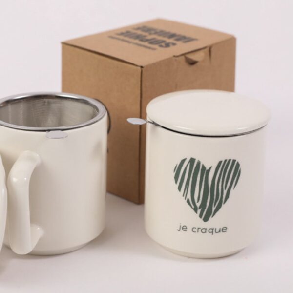 Tasses tisanière COEUR JE CRAQUE