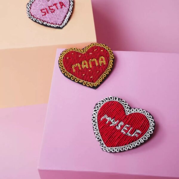 Broche Sista - broderie fait main cannetille – Image 2