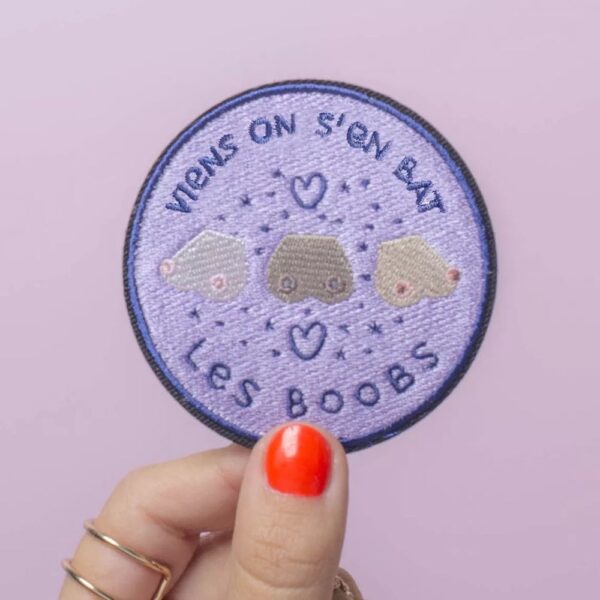 Patch thermocollant Viens on s'en bat les boobs - girl power