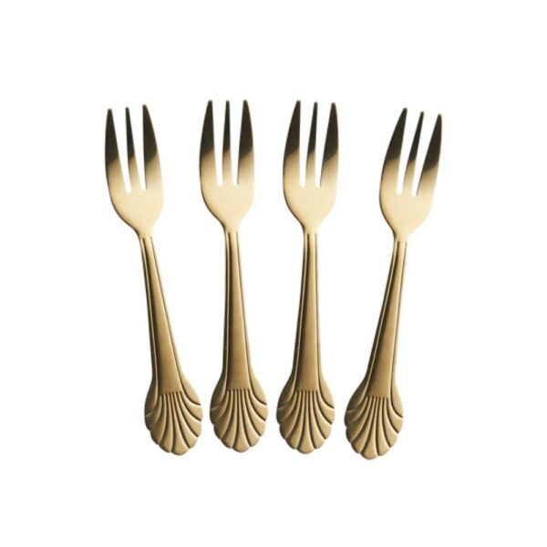 Fourchettes à gateau Inox OR- lot de 4 RICE