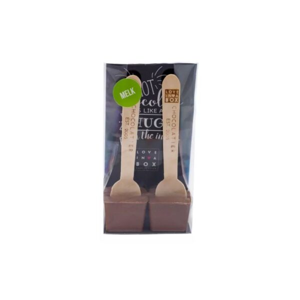 Cuillères en chocolat au LAIT pour chocolat chaud