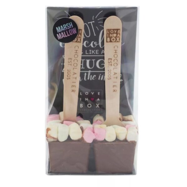 Cuillères en chocolat au LAIT GUIMAUVES pour chocolat chaud