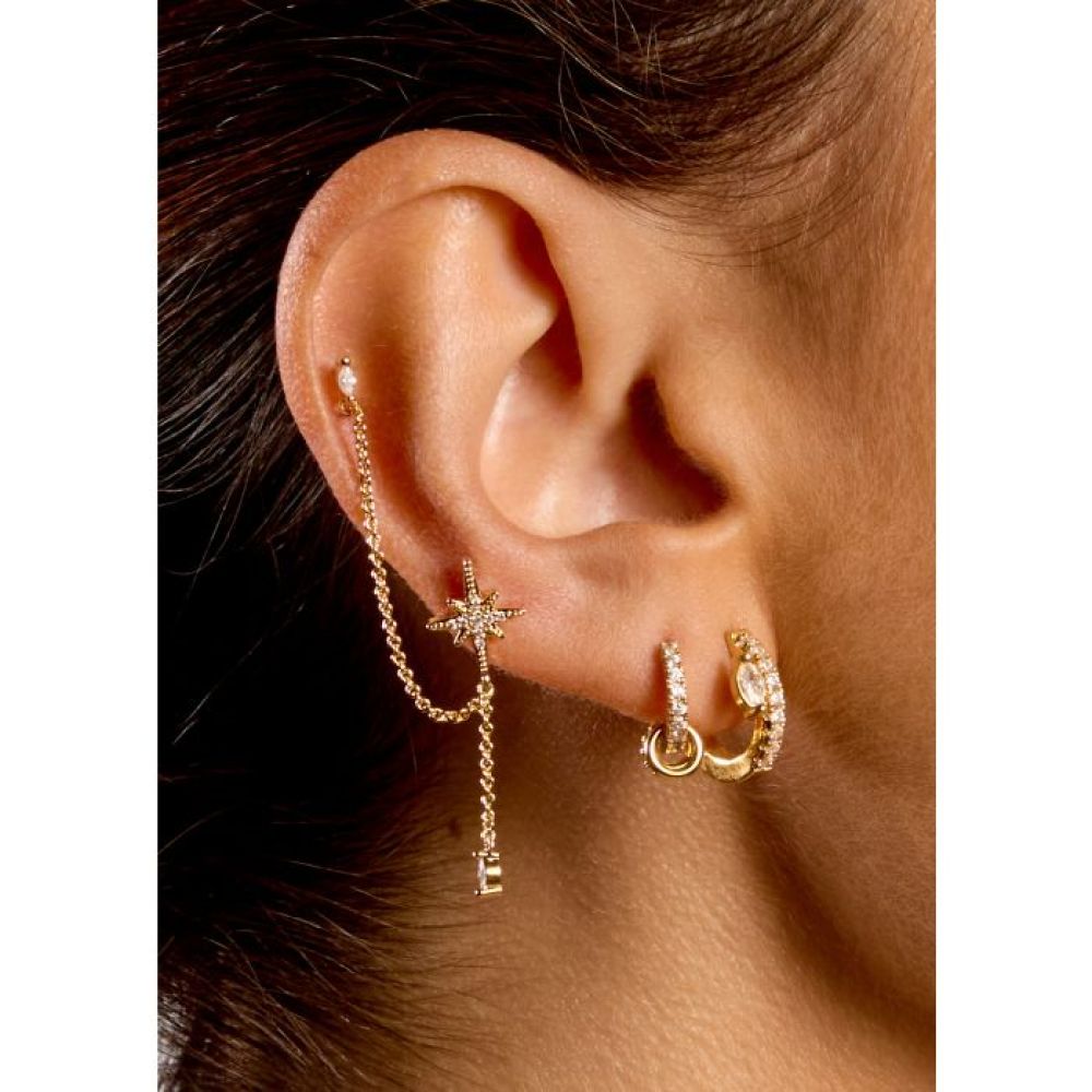 Boucles d'oreilles diwali bollywood or – Image 2