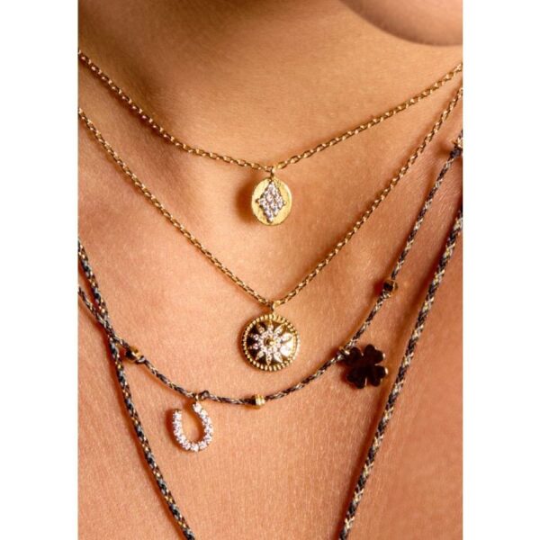 collier gold flower – Image 2