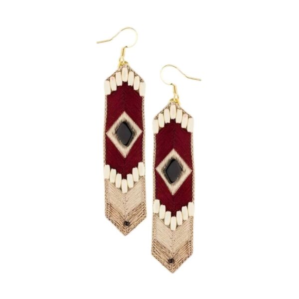 Boucles d’oreilles Napsa bordeaux
