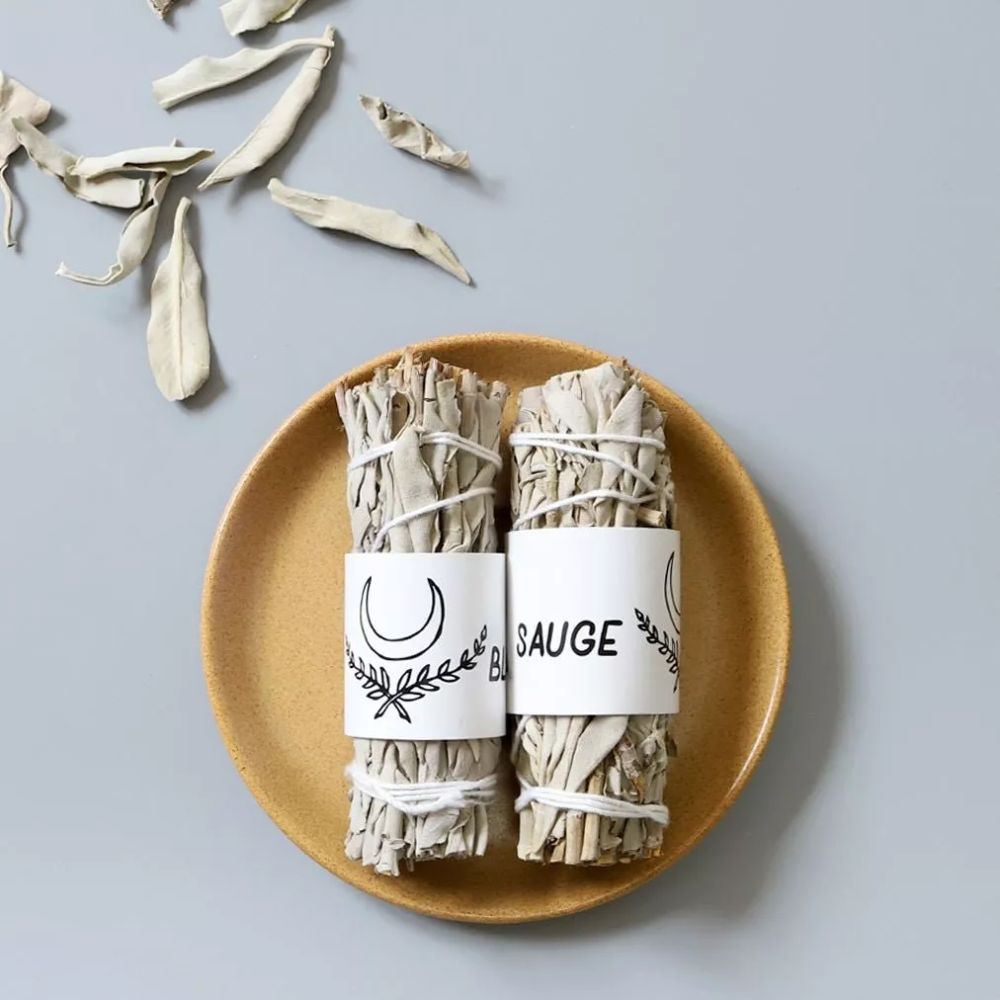 Sauge Blanche - Bâton de fumigation - Fabrication Artisanale | LA BOUGIE HERBIVORE – Image 2